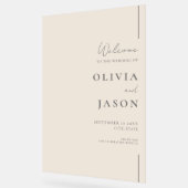 モダンミニマルChampagne結婚 Welcome アクリルサイン (傾斜)