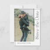 モダンミニマルchic script 2写真qrコードboho セーブザデート (正面)