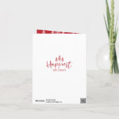 モダンミニマルChristmas素朴な写真 シーズンカード (裏面)