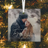 モダンミニマルChristmas Coule Photo ガラスオーナメント