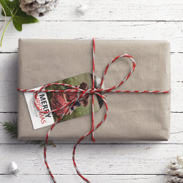 モダンミニマルChristmas Family Photo ギフトタグ