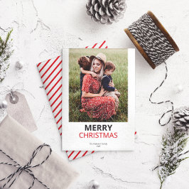 モダンミニマルChristmas Family Photo シーズンカード