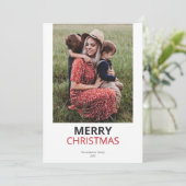 モダンミニマルChristmas Family Photo シーズンカード (スタンド正面)
