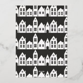 モダンミニマルChristmas Nordicの写真3枚 箔シーズンカード (裏面)