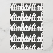 モダンミニマルChristmas Nordicの写真3枚 箔シーズンカード (裏面)