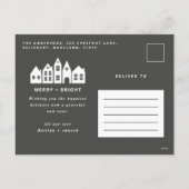 モダンミニマルChristmas Nordicの家3 photo Hol シーズンポストカード (裏面)