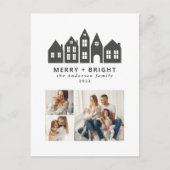 モダンミニマルChristmas Nordicの家3 photo Hol シーズンポストカード (正面)