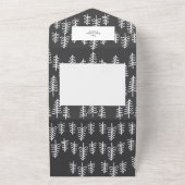 モダンミニマルChristmas tree素朴な写真 オールインワン招待状 (外側)