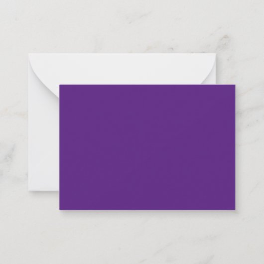 モダンミニマルCursive Script Purple Note Card ノートカード (裏面)