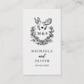 モダンミニマルDoves & Scriptの結婚詳細 エンクロージャーカード (裏面)