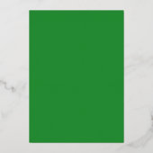モダンミニマルGreen Fifty Script誕生日 箔招待状 (裏面)