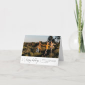 モダンミニマルHappy Holidaysスクリプトクリスマス シーズンカード (正面)