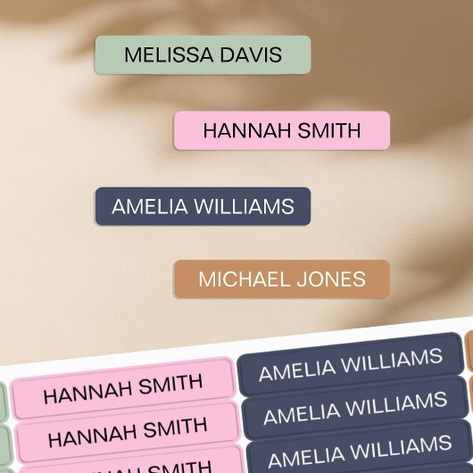 モダンミニマルKids Waterproof Nameラベル ラベル