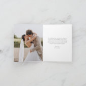 モダンミニマルLove & 感謝してい Photo結婚 s サンキューカード (内部)