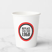 モダンミニマルMerry Christmasのロパーソナライズされたゴ 紙コップ (裏面)