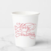モダンミニマルMerry Christmasのロパーソナライズされたゴ 紙コップ (正面)