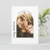 モダンミニマルMerry Christmas Arch写真 シーズンカード (スタンド正面)