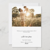 モダンミニマルMerry Christmas Arch写真 シーズンカード (裏面)