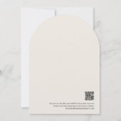 モダンミニマルNeutral Photo QR結婚 code 招待状 (裏面)