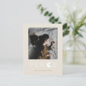 モダンミニマルPeace Dove Holidayフォトポストカード シーズンポストカード (スタンド正面)