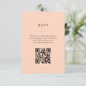 モダンミニマルPeach結婚 Scriptの 出欠カード (スタンド正面)