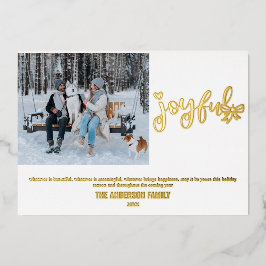 モダンミニマルPhoto Christmas Foil Holiday Card 箔シーズンカード