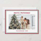 モダンミニマルRed縁ど Photo Holiday Card シーズンカード (正面)