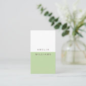 モダンミニマルSage Green Business Card 名刺 (スタンド正面)