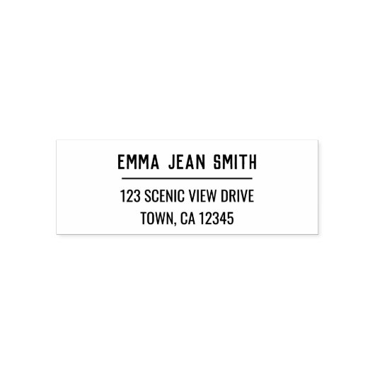 モダンミニマルSans Serif All Caps差出人住所 セルフインキングスタンプ (デザイン)