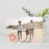 モダンミニマルScript Holiday Photo シーズンカード (スタンド正面)