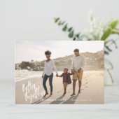 モダンミニマルScript Holiday Photo シーズンカード (スタンド正面)