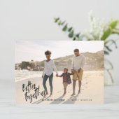 モダンミニマルScript Holiday Photo シーズンカード (スタンド正面)