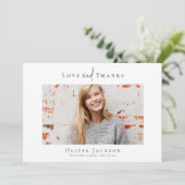 モダンミニマルScript Photo Gradation サンキューカード (スタンド正面)