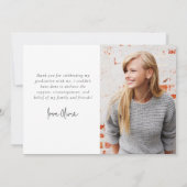 モダンミニマルScript Photo Gradation サンキューカード (裏面)