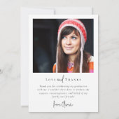 モダンミニマルScript Photo Gradation サンキューカード (裏面)