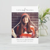 モダンミニマルScript Photo Gradation サンキューカード (スタンド正面)