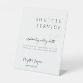 モダンミニマルScript Shuttle Service結婚の標識 台座サイン (正面)