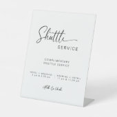 モダンミニマルScript Shuttle Service結婚の標識 台座サイン (正面)