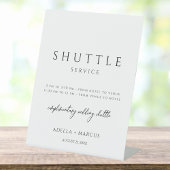 モダンミニマルScript Shuttle Service結婚の標識 台座サイン