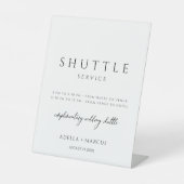 モダンミニマルScript Shuttle Service結婚の標識 台座サイン (正面)