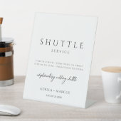 モダンミニマルScript Shuttle Service結婚の標識 台座サイン (インサイチュ)