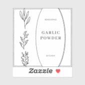 モダンミニマルSerif Seasoning Pantry Jarラベル シール (シート)