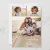 モダンミニマルShades of Champagneストライプ - Photo シーズンカード (正面)