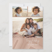 モダンミニマルShades of Champagneストライプ - Photo シーズンカード (正面)