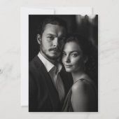 モダンミニマルTyographyのビッグネーム写真 セーブザデート (裏面)