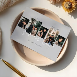 モダンミニマルTypographic Photo Collage Gray セーブザデート