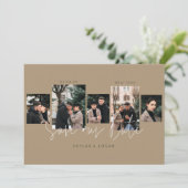 モダンミニマルTypographic Photo Collage Tan セーブザデート (スタンド正面)