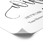 モダンミニマルWiFiサイン ポスター (角)