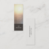 モダンミニマルZen Glow Mini Business Card スキニー名刺 (正面/裏面)