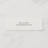 モダンミニマルZen Glow Mini Business Card スキニー名刺 (裏面)